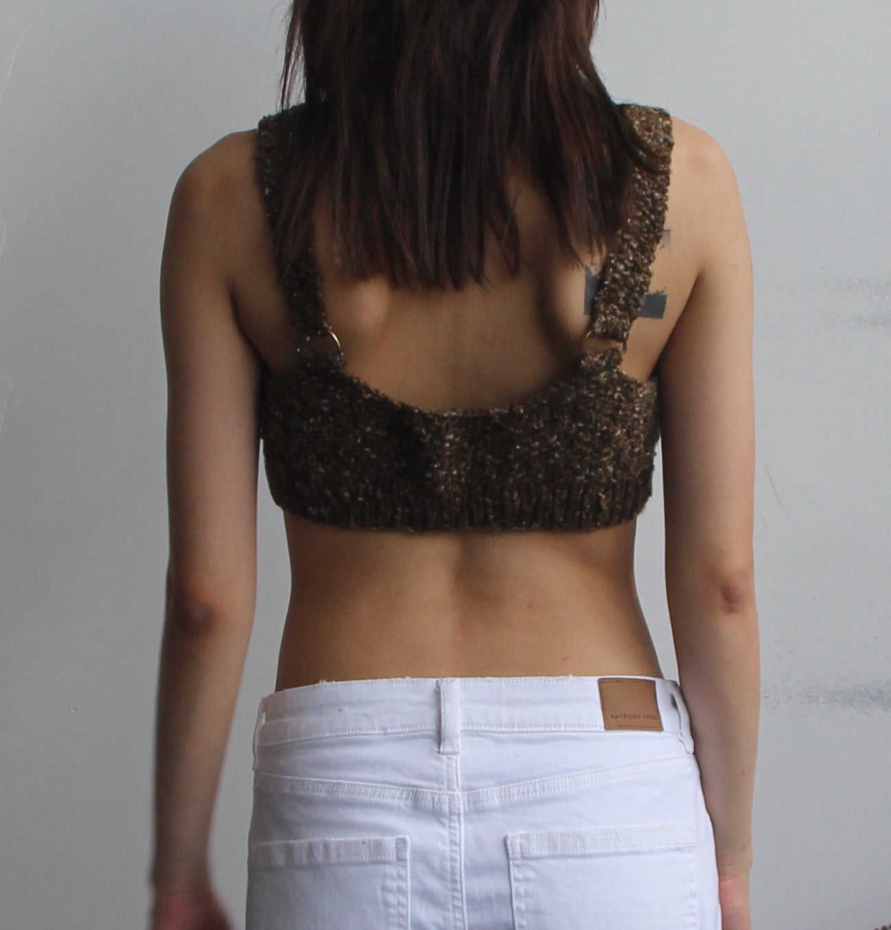 Knit Bralette (Brown)