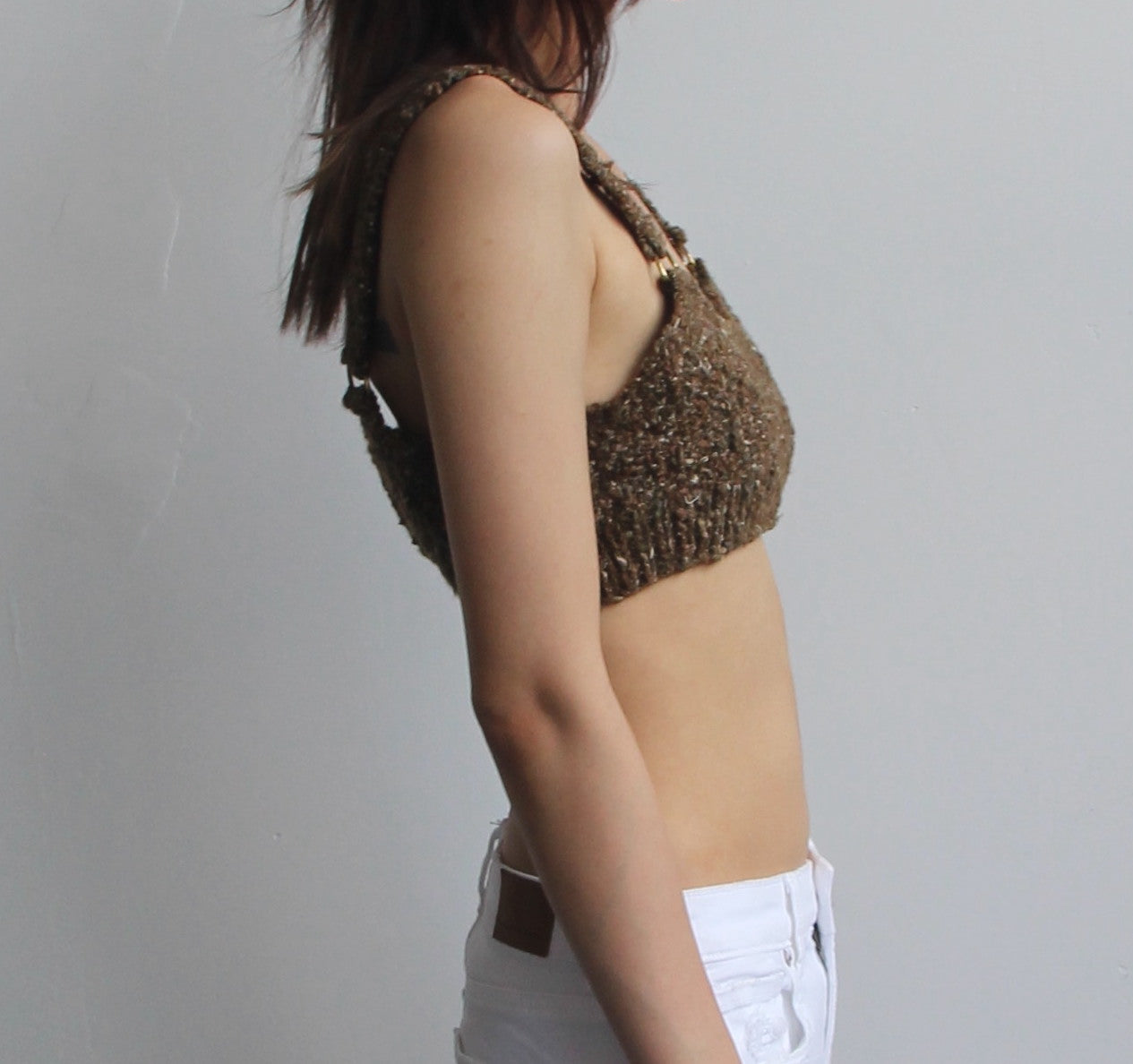 Knit Bralette (Brown)