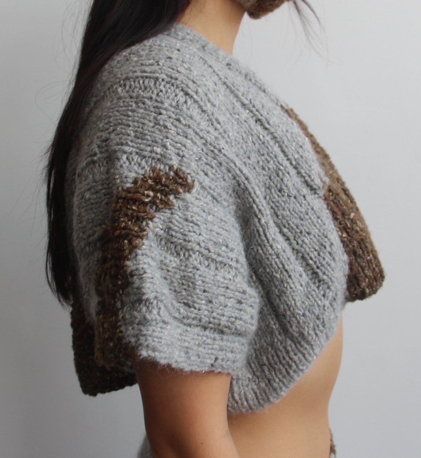 Knit Cropped Shortsleeve Shrug