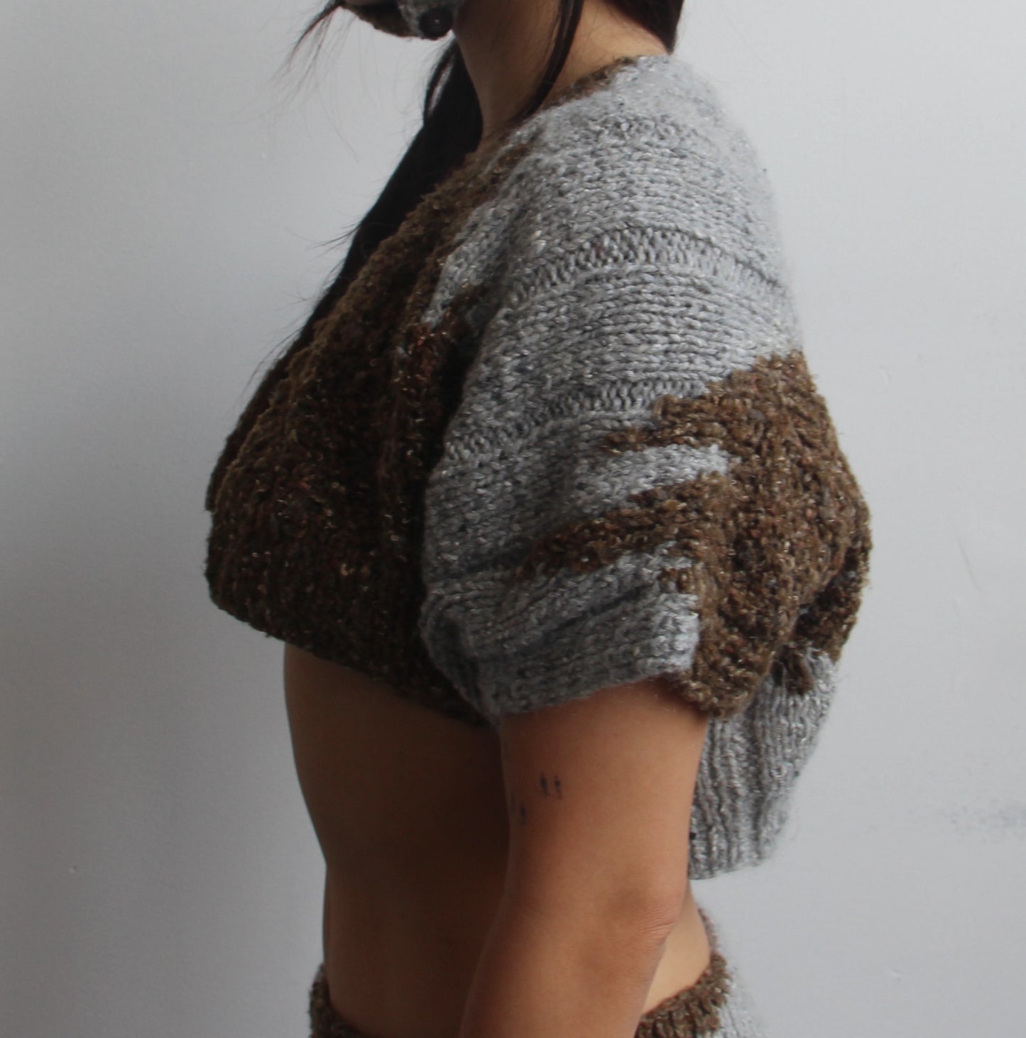 Knit Cropped Shortsleeve Shrug